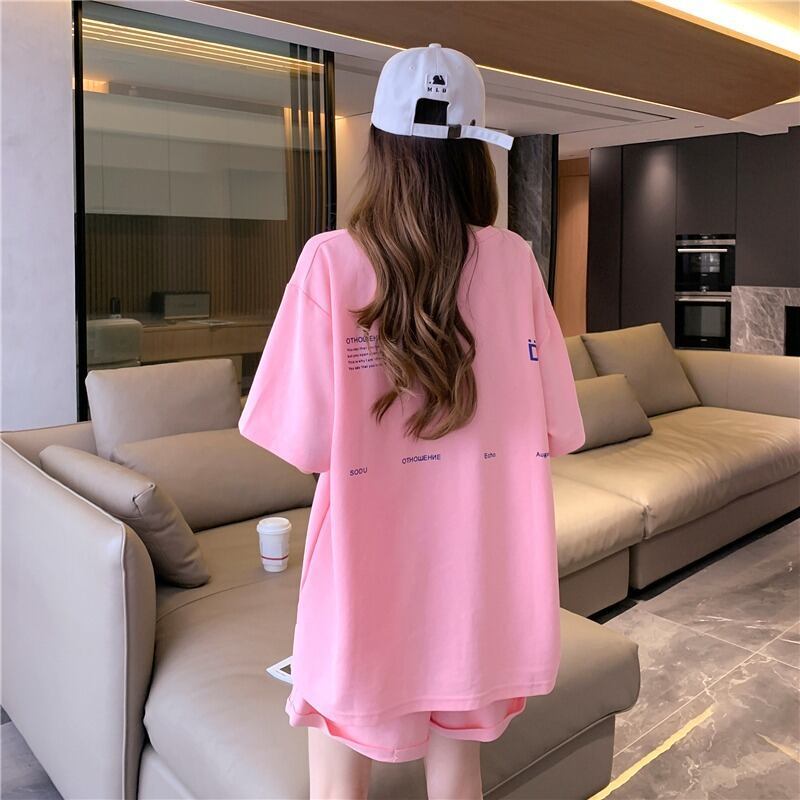 話題沸騰中 カジュアル 肌触り抜群 全3色 半袖 Tシャツ ショートパンツ セットアップ ＜S-8973＞