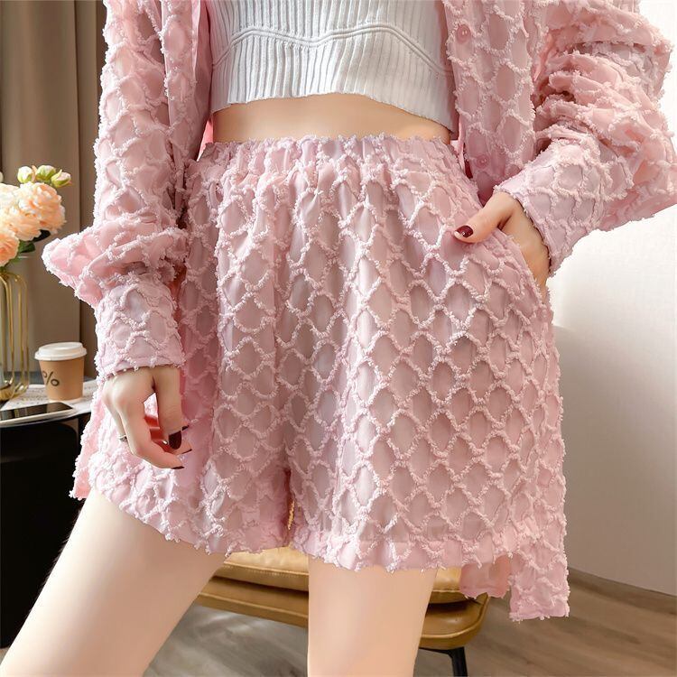 韓国風ファッション 着心地良い スタイルアップ 全3色 シャツ＋ショートパンツ セットアップ＜S-9085＞