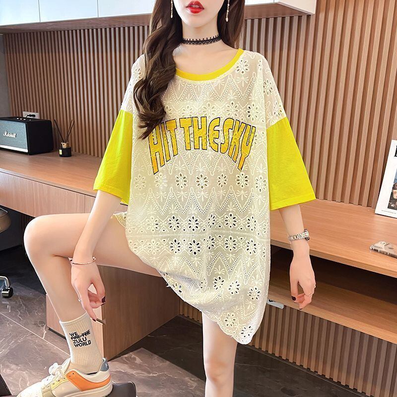 気質満点 ラウンドネック キュート 半袖Tシャツ ＜S-8647＞