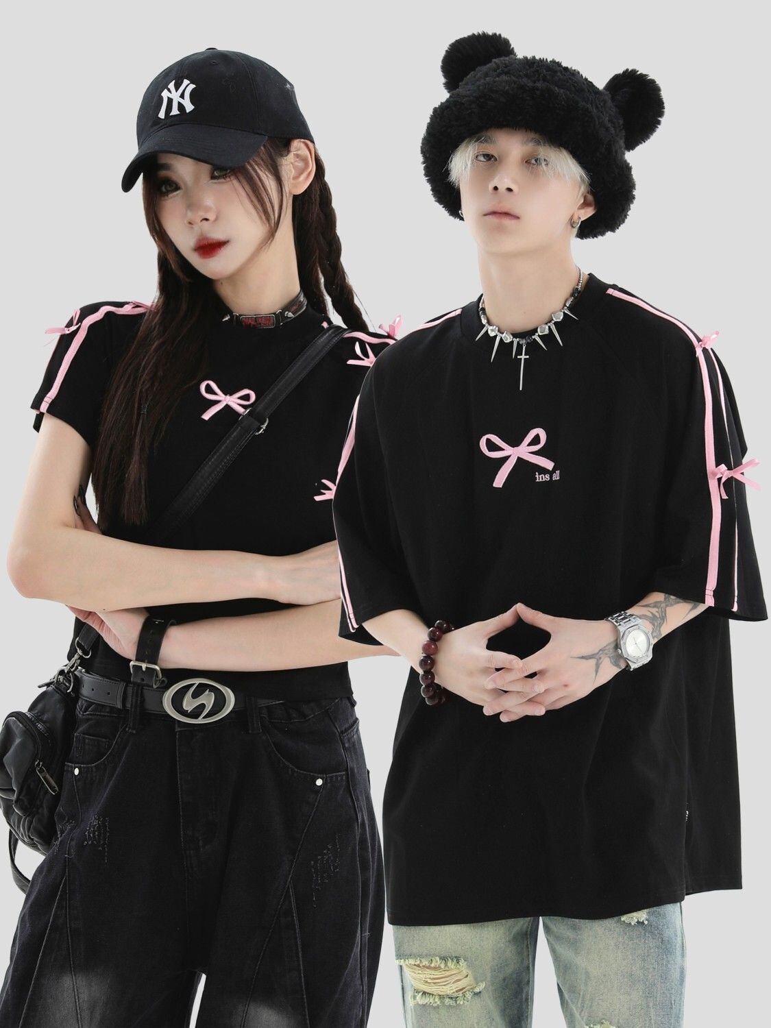 話題沸騰中 着回し力抜群 人気上昇中 カジュアル 全4色 カップル 半袖Tシャツ<S-9164>