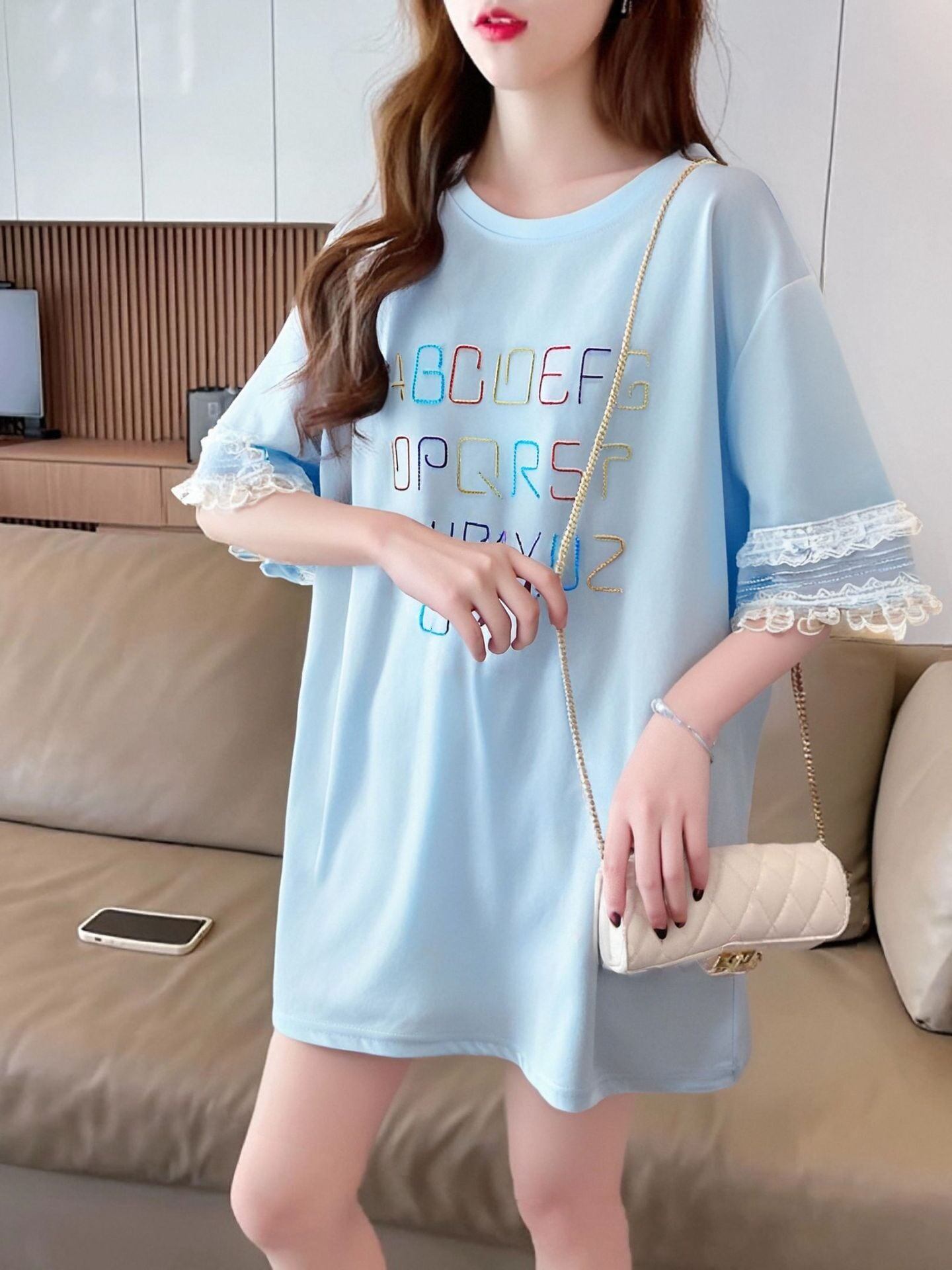 美人度アップ カジュアル 好感度UP 全4色 半袖 Tシャツ ＜S-11048＞