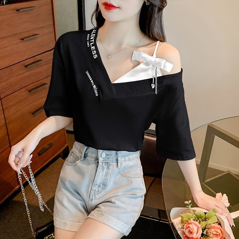 美人度アップ 3色選択可 チャーミング Tシャツ カットソー＜S-3267＞