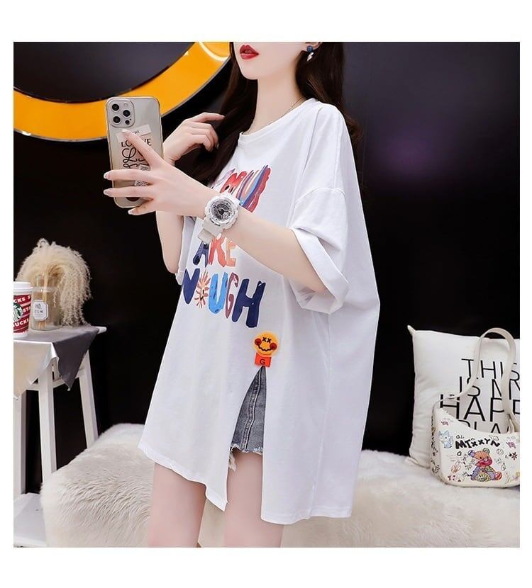 ストリートトレンド韓国風コットン半袖Tシャツ<S-2962>