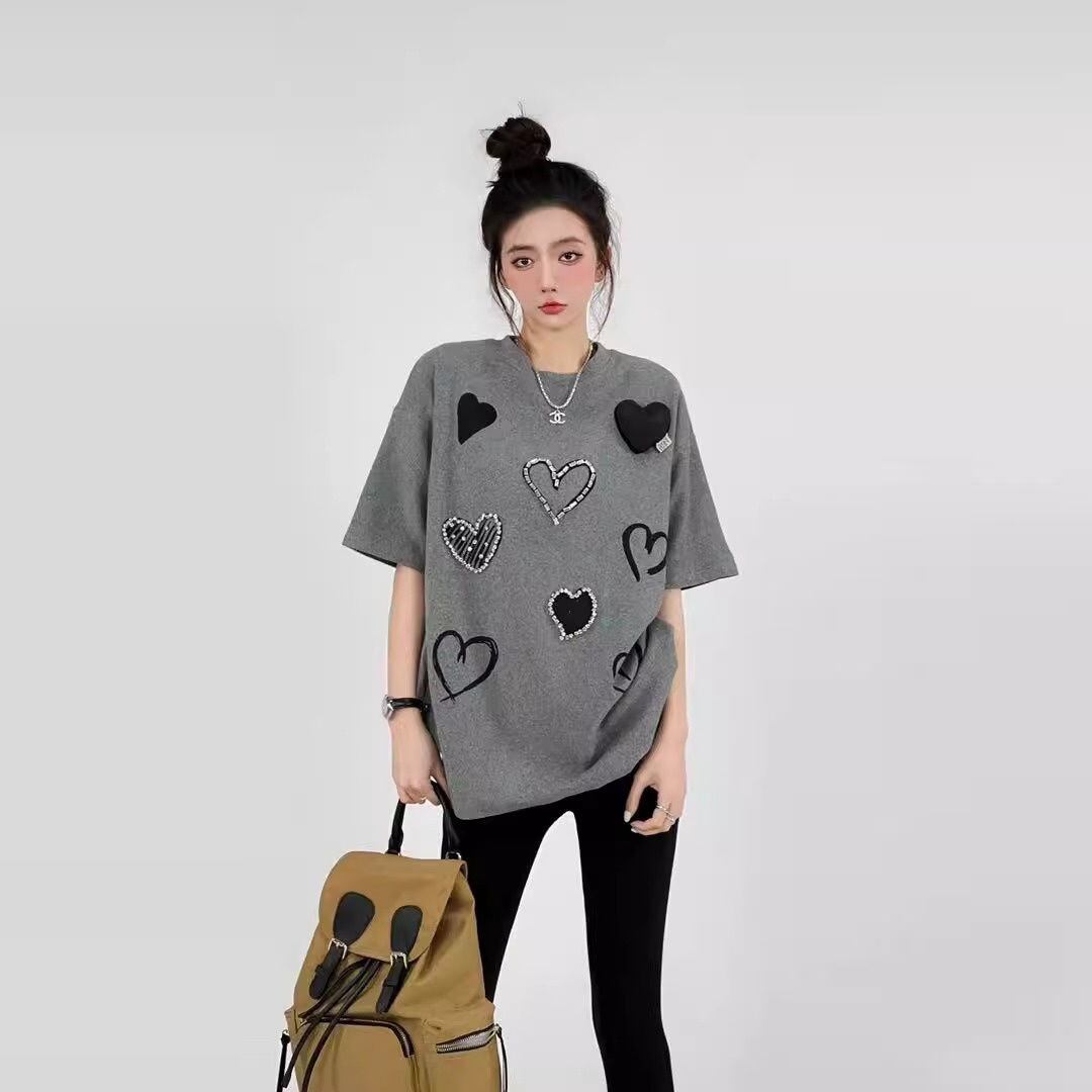 超人気 特別デザイン カジュアル ファッション プリント 全3色 半袖 Tシャツ <S-8918>