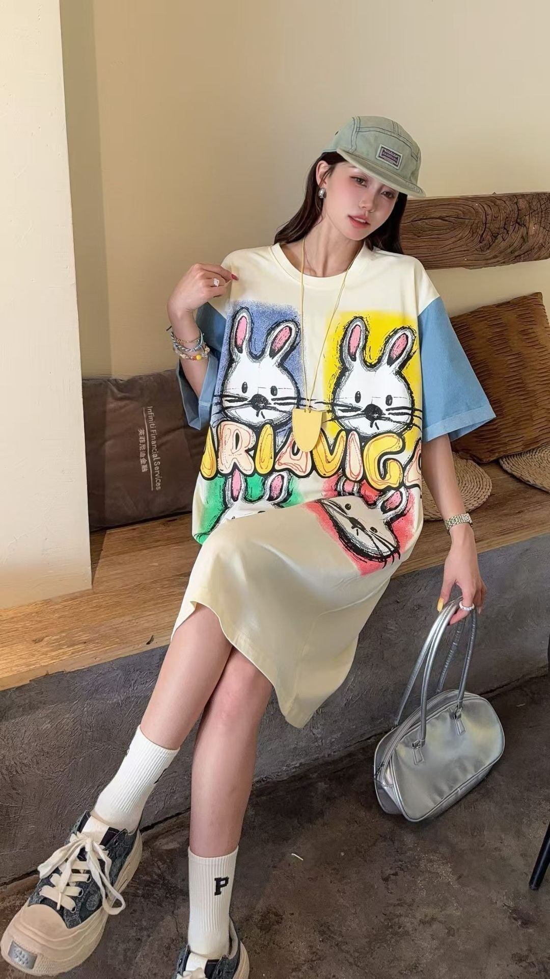 着回し力抜群 好感度UP 海外トレンド カジュアル 全3色 半袖 Tシャツ ＜S-11464＞