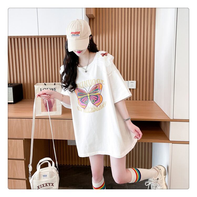 話題沸騰中 プリント ロゴ ゆったり 3色半袖Tシャツ＜S-8316＞