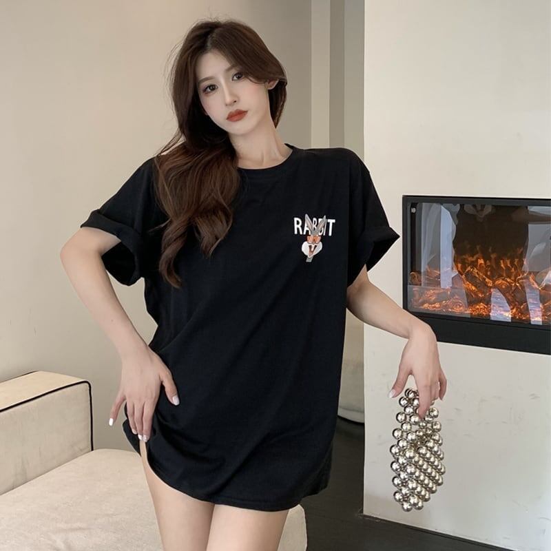 今季大好評 切り替え 美感いっぱい プリント Tシャツ カットソー＜S-3458＞