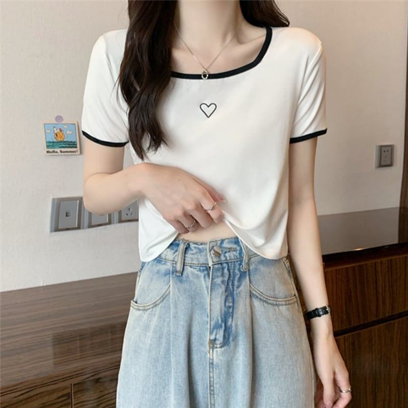 スリム 切り替え スタイリッシュ Tシャツ カットソー＜S-3449＞