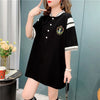 スタイリッシュ プリント 一目惚れ Tシャツ カットソー ワンピース＜S-3605＞