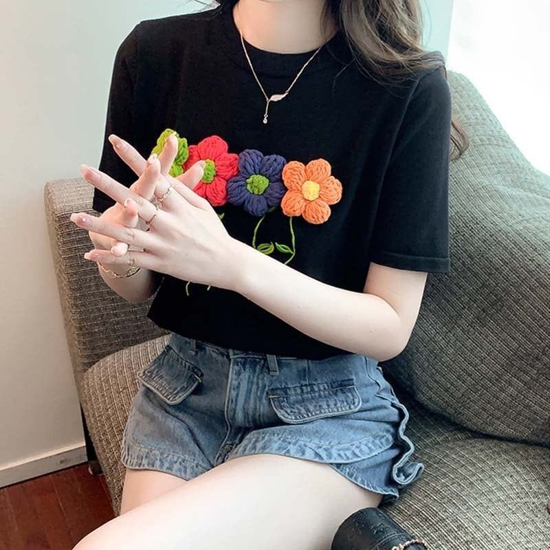 個性的なデザイン プリント 一目惚れ Tシャツ カットソー＜S-3273＞