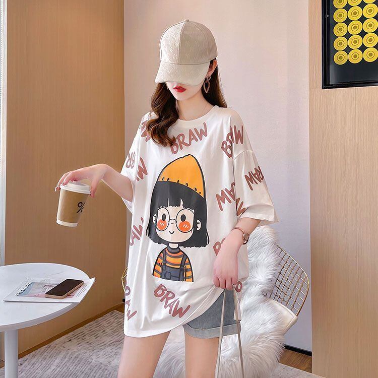 新商品 ラウンドネック 好感度満載 プリント Tシャツ カットソー＜S-8477＞