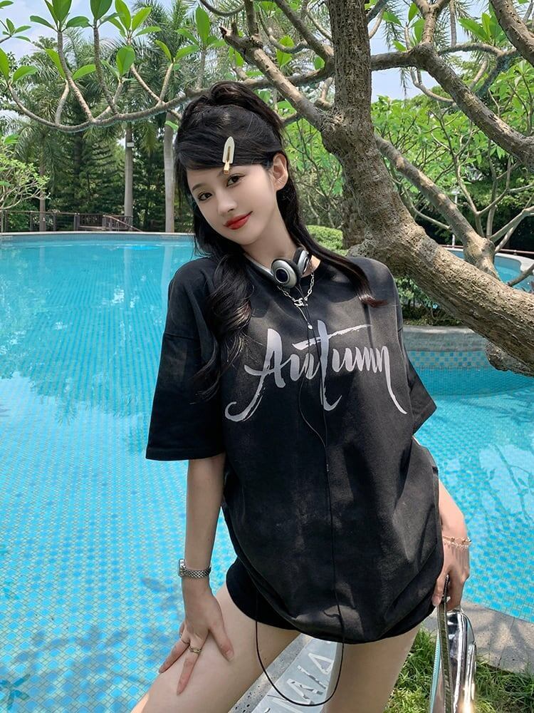 レイジースタイルドーパミングラデーションタイダイオールマッチ半袖Tシャツ<S-2895>