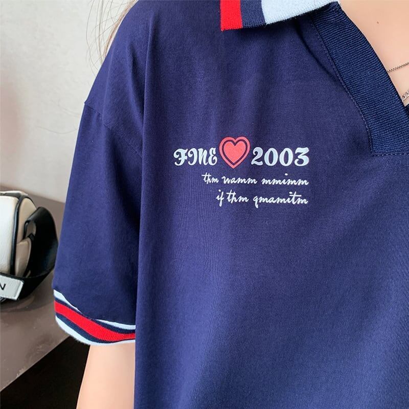 オシャレ度満点 切り替え カジュアル プリント Tシャツ カットソー＜S-3593＞