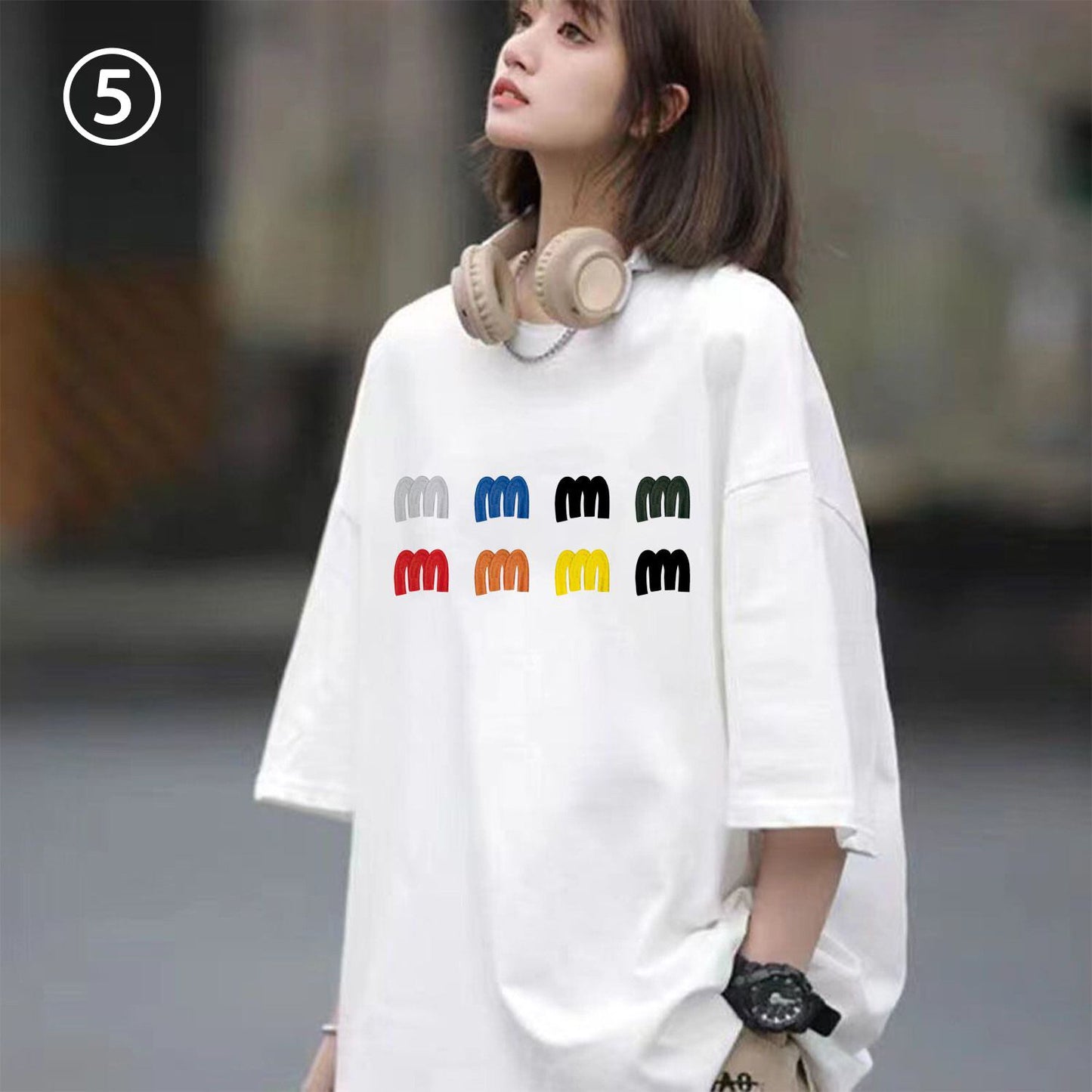 新商品 アバンギャルド カジュアル プリント 5種選択可 半袖Tシャツ<S-8900>