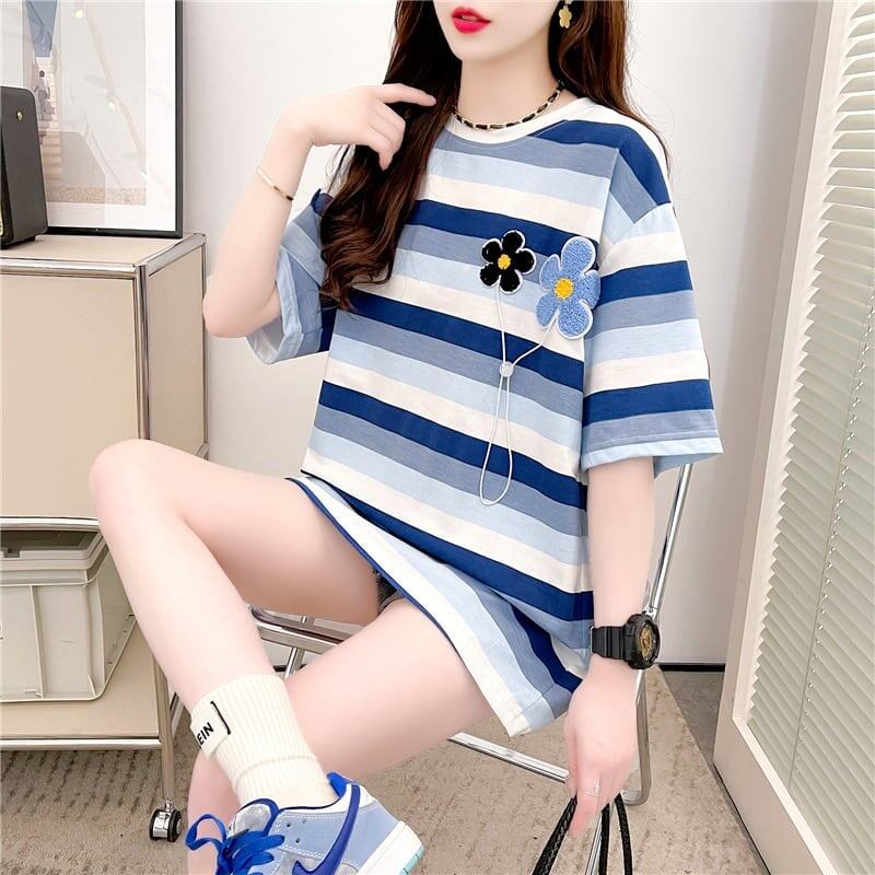 オシャレ度満点 プリント 美感いっぱい Tシャツ カットソー＜S-3296＞