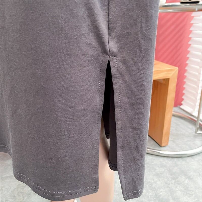ルーズ プリント オシャレ感たっぷり Tシャツ カットソー ワンピース＜S-3545＞