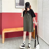 スタイリッシュ プリント 一目惚れ Tシャツ カットソー ワンピース＜S-3477＞