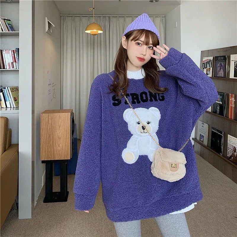 定番シンプル キュート カジュアル スウェット<S-5535>