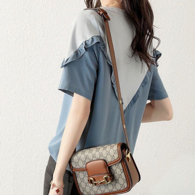 【半額！期間限定！！】 ファッション 定番シンプル 上質 シフォン 半袖<S-6595>