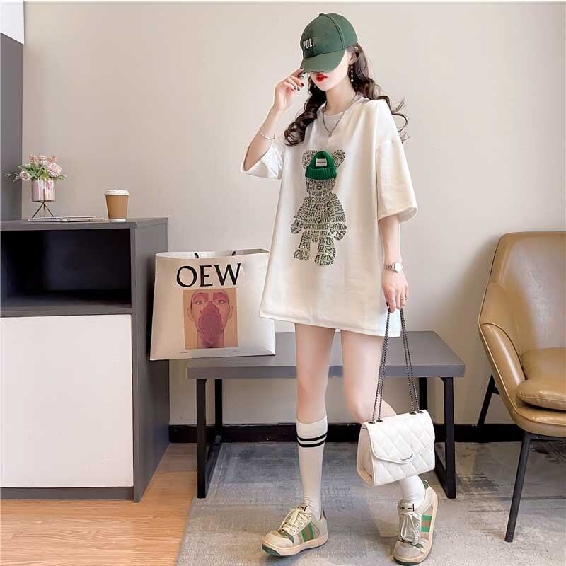 好感度満載 ラウンドネック スタイリッシュ プリント Tシャツ カットソー＜S-2795＞