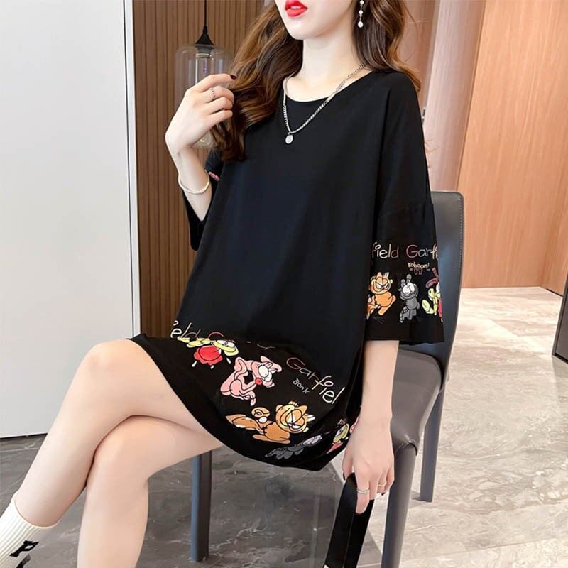 個性的なデザイン 切り替え 一目惚れ プリント Tシャツ カットソー＜S-3620＞