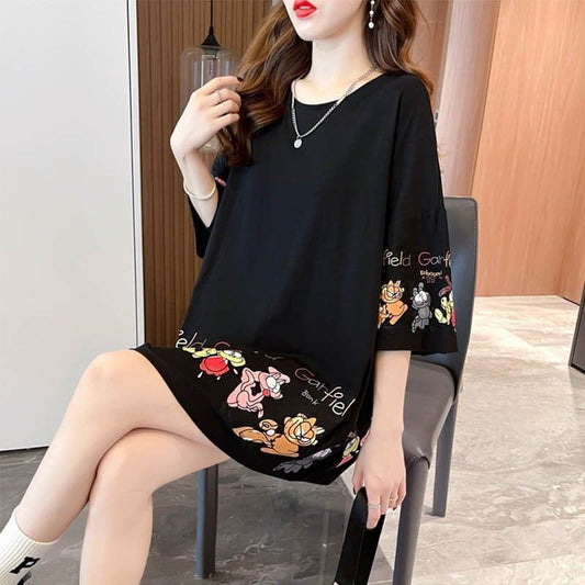 個性的なデザイン 切り替え 一目惚れ プリント Tシャツ カットソー＜S-3620＞