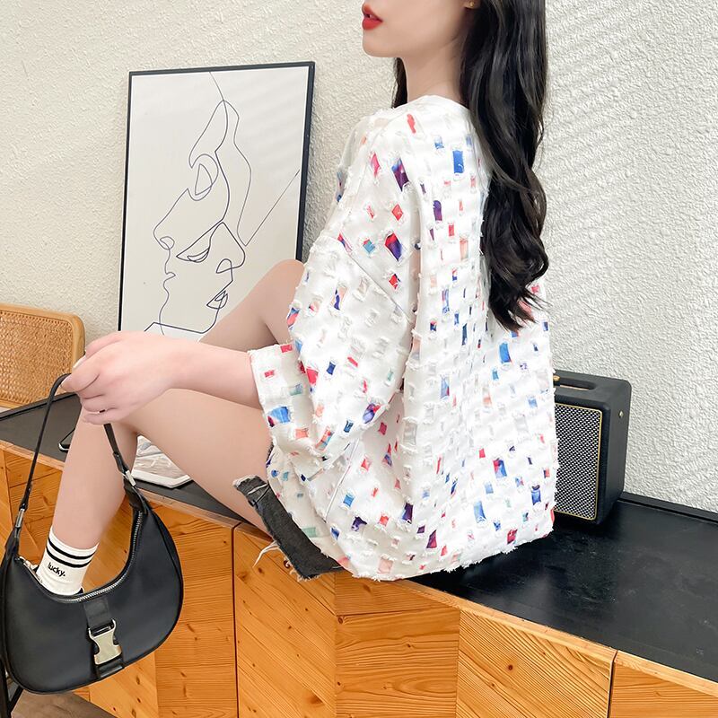 着回し力抜群 カジュアル 個性派 ゆったりトップス 半袖Tシャツ 全2色＜S-8263＞