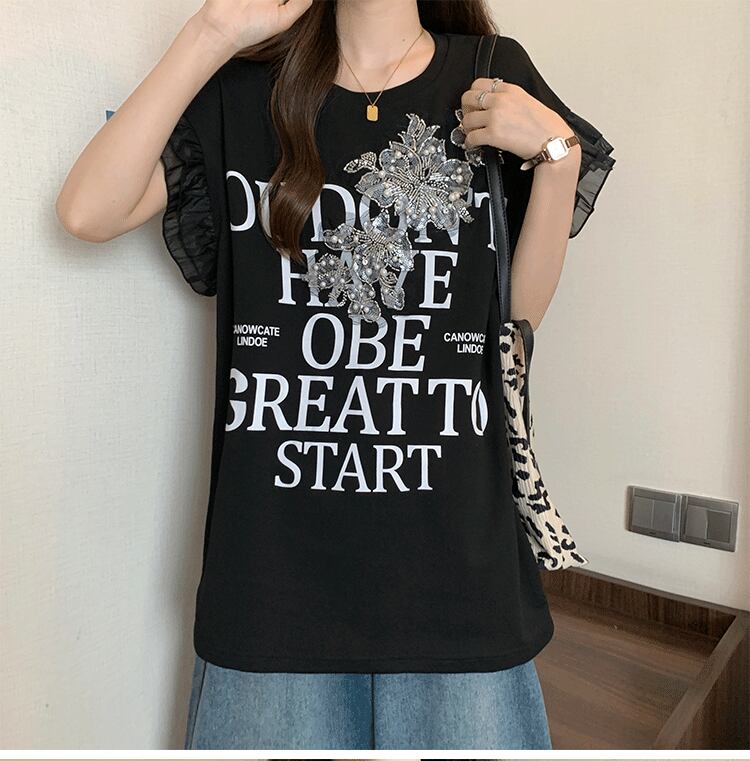 大好評 特別デザイン 着回し力抜群 ゆったり 全2色 半袖Tシャツ＜S-8826＞