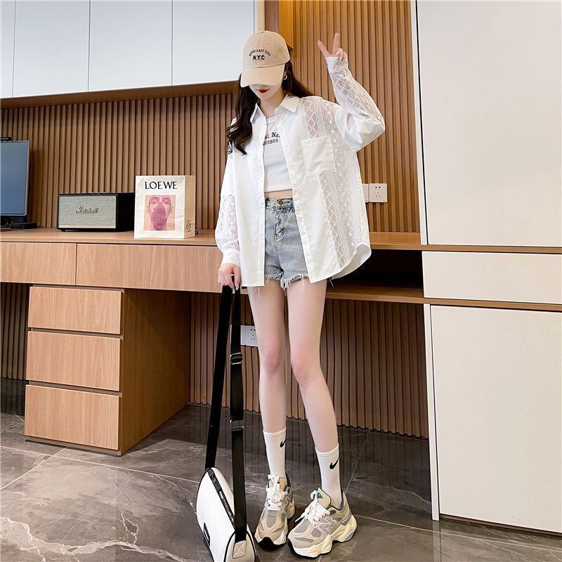 売り切れ必至 シンプル 超人気 透け感 日焼け対策 シャツ ＜S-11453＞