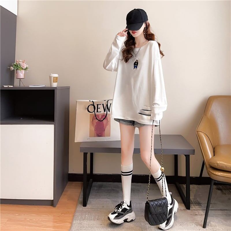カジュアル 切り替え 着心地抜群 プリント Tシャツ カットソー＜S-3670＞