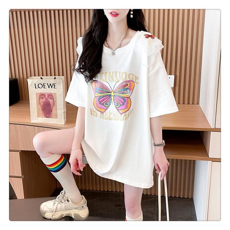 話題沸騰中 プリント ロゴ ゆったり 3色半袖Tシャツ＜S-8316＞