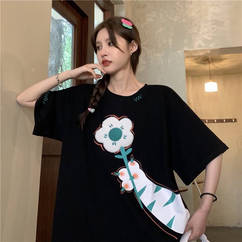 好感度満載 プリント 美感いっぱい Tシャツ カットソー＜S-3313＞