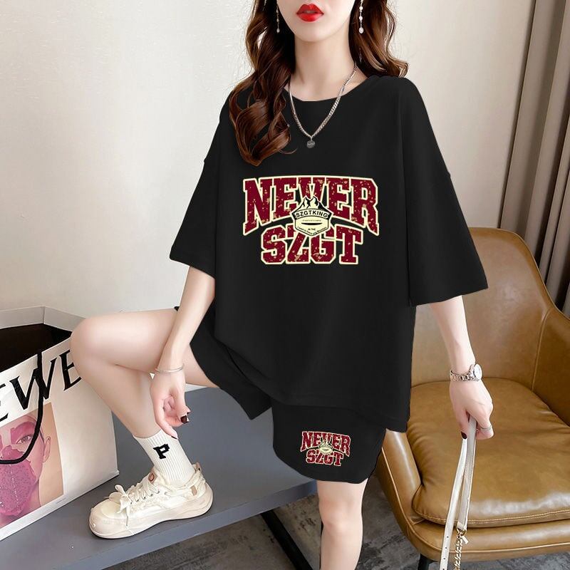 売り切れ必至 プリント カジュアル 半袖Ｔシャツⅹパンツセット全2色 <S-8549>