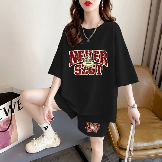 売り切れ必至 プリント カジュアル 半袖Ｔシャツⅹパンツセット全2色 <S-8549>