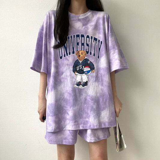 夏に嬉しい機能付き 全5色 軽くて涼しくて可愛い！ 半袖 Tシャツ ショートパンツ セットアップ ＜S-9269＞
