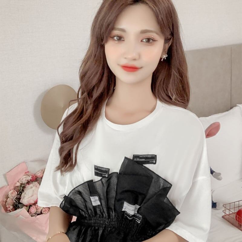 カジュアル 切り替え オシャレ度満点 Tシャツ カットソー＜S-3268＞