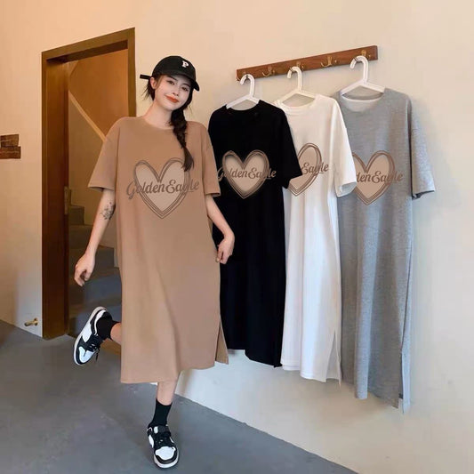 ファッション カジュアル 好感度UP 全4色 半袖 Tシャツ ワンピース ＜S-11710＞