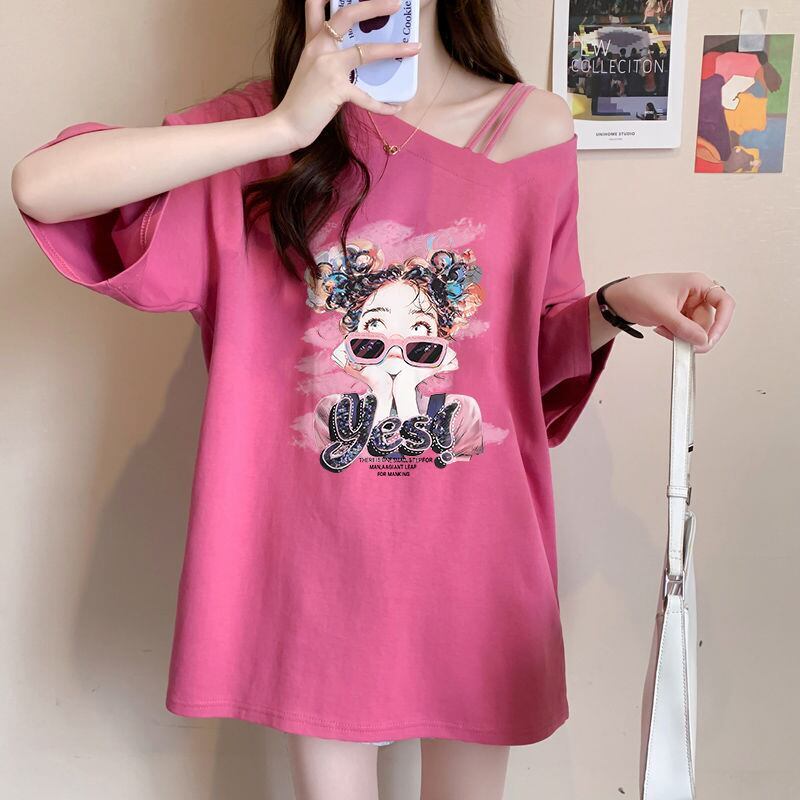 美人度アップ カジュアル キュート 全3色 半袖Tシャツ カットソー ＜S-8613＞