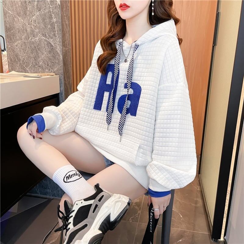 好感度満載 プリント 美感いっぱい スウェット パーカー＜S-3640＞