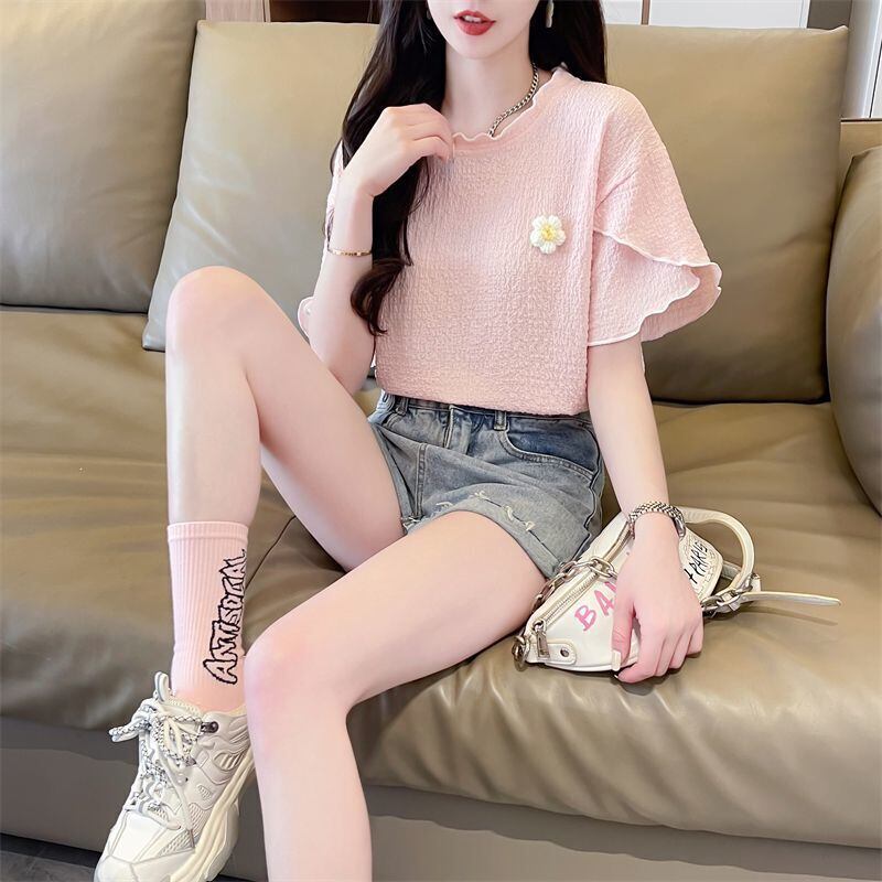 美人度アップ スウィート キュート 5色選択 半袖Tシャツ＜S-8578＞