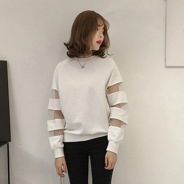 【人気商品再入荷】合わせやすい ラウンドネック デイリー 無地 切り替え スウェット パーカー＜S-2128＞