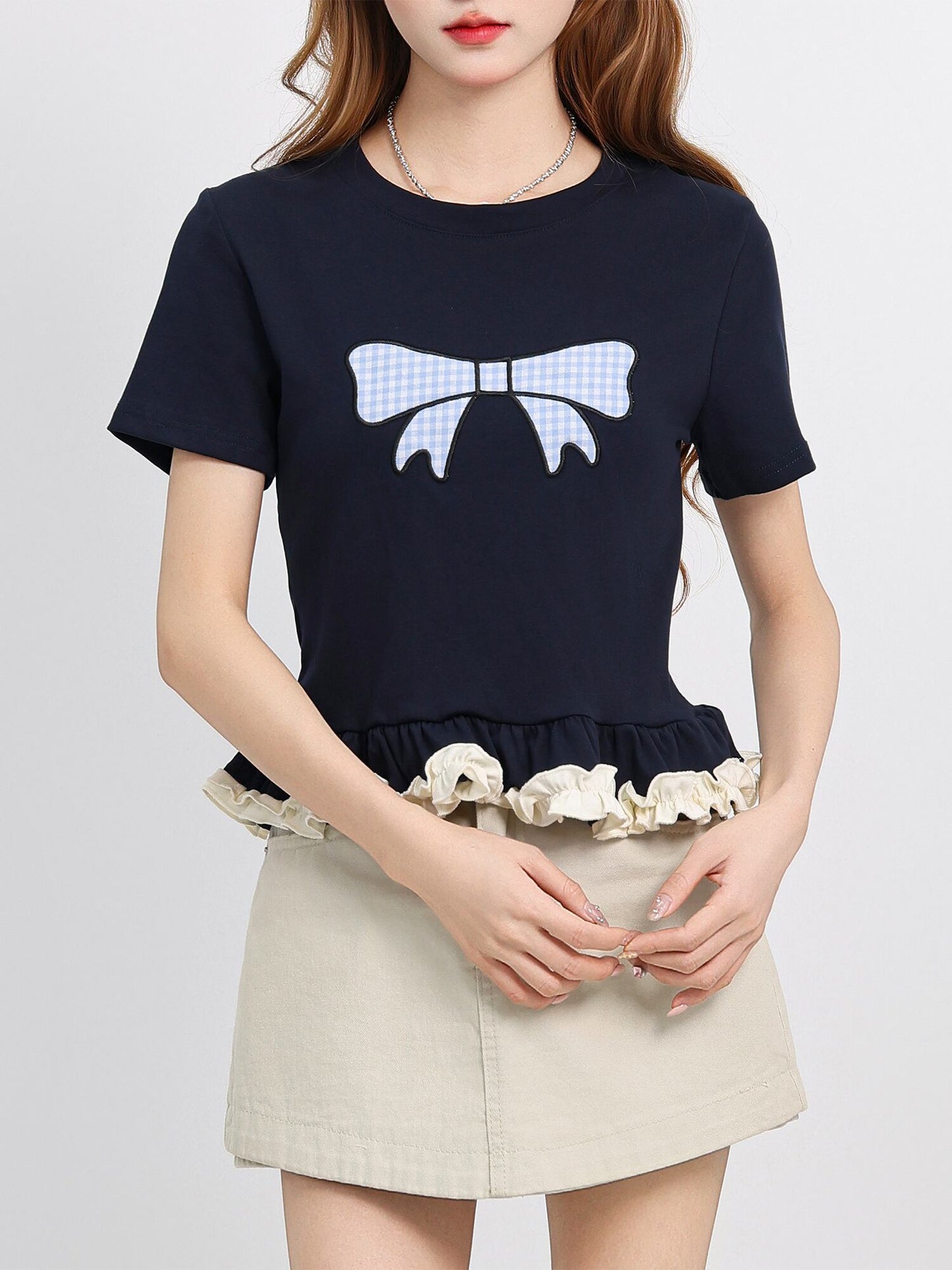 売れ筋 大好評 エレガント 好感度UP カジュアル Tシャツ＜S-12081＞