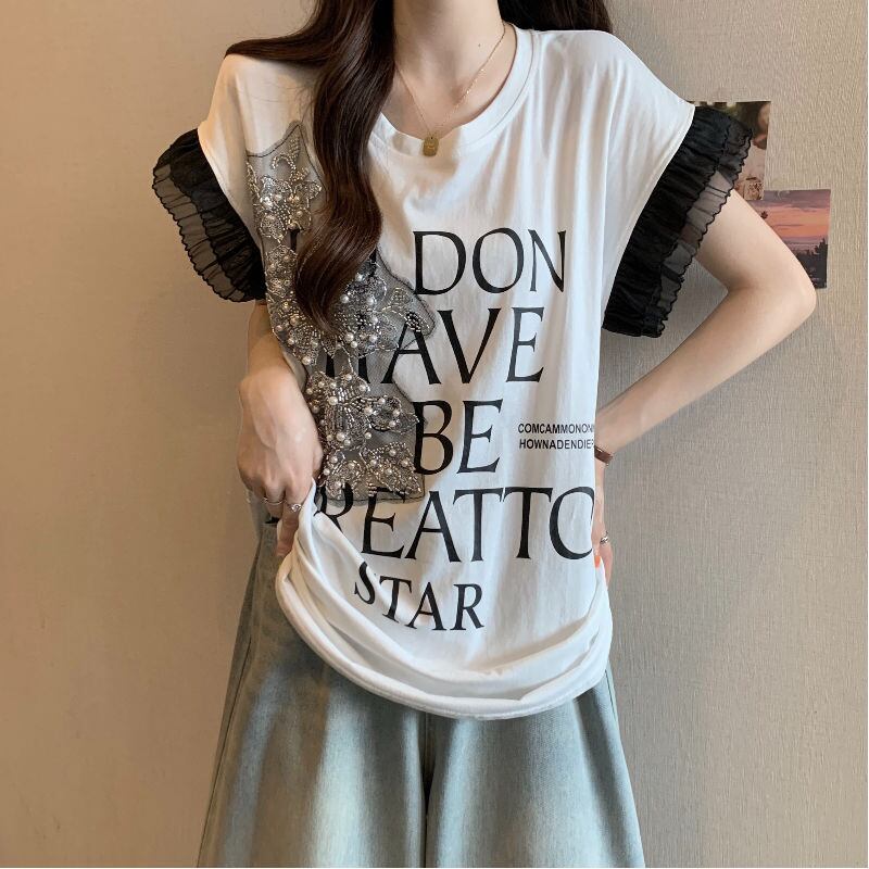 大好評 特別デザイン 着回し力抜群 ゆったり 全2色 半袖Tシャツ＜S-8826＞