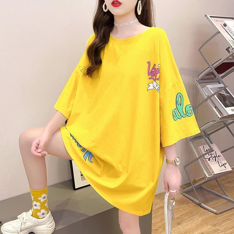 新商品 プリント ファッション ゆったり 全4色 半袖 Tシャツ＜S-11443＞