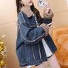 人気上昇中 デニム おしゃれ度高め ラムぬいぐるみ ジャケット<S-9942>
