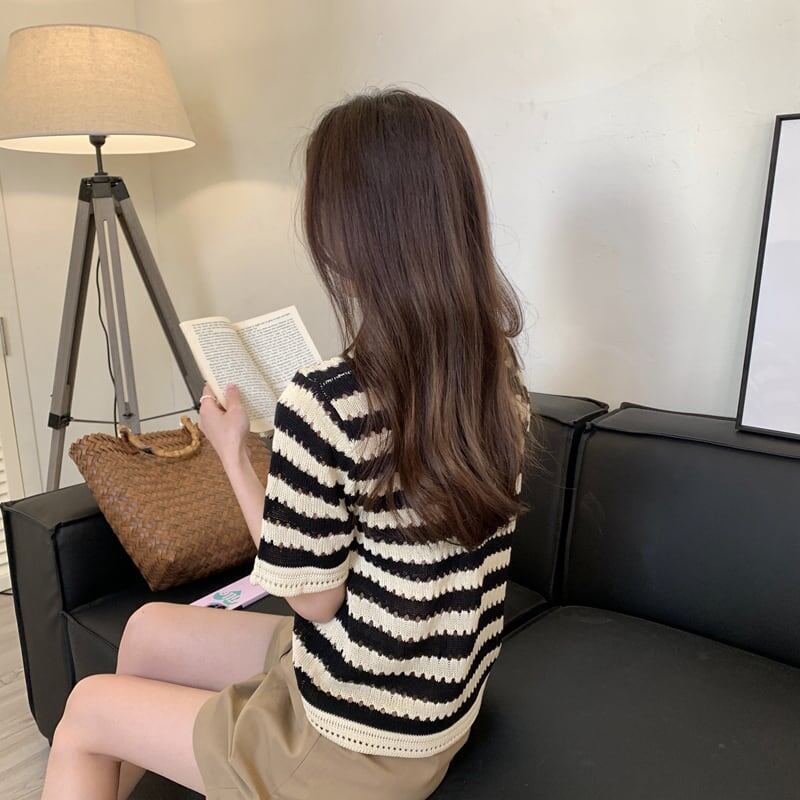 オシャレ度満点 好感度満載 ボーダー柄 Tシャツ カットソー＜isf-3232＞
