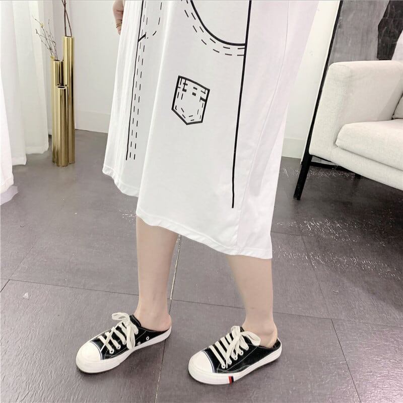 ゆったり感アップ プリント オシャレ度満点 ワンピース＜S-3093＞