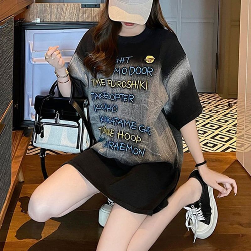 ファッション アルファベット カジュアル Tシャツ カットソー＜S-3092＞