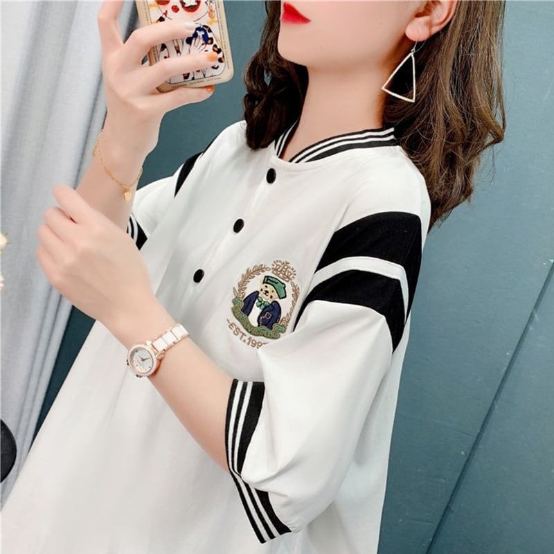 スタイリッシュ プリント 一目惚れ Tシャツ カットソー ワンピース＜S-3605＞