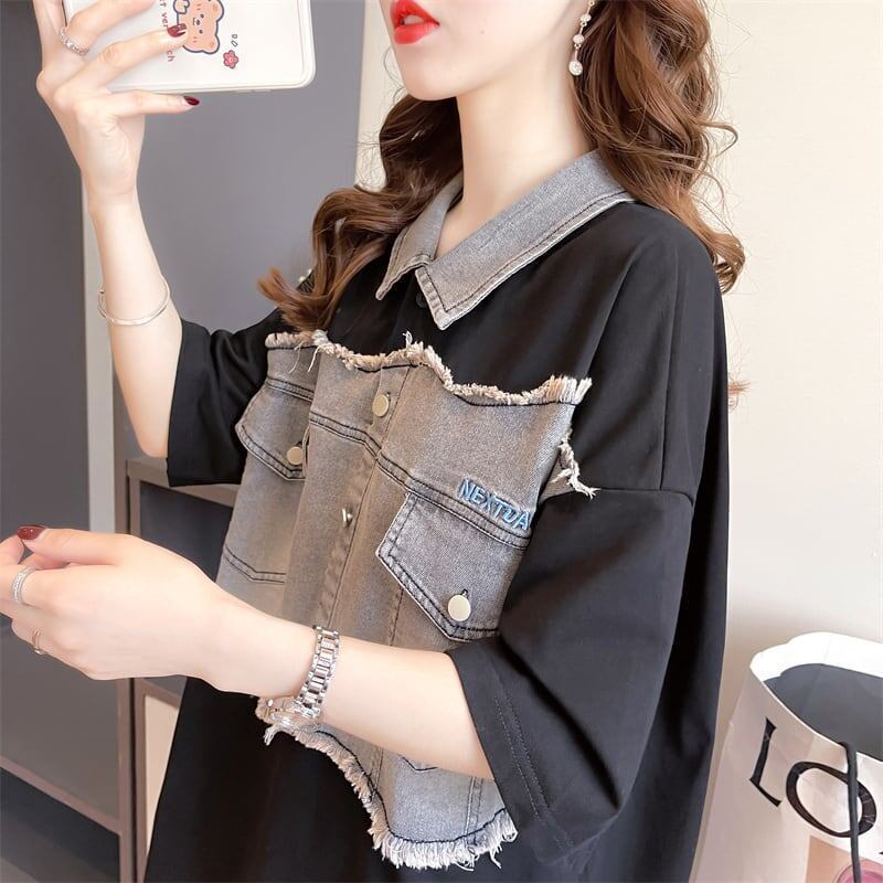 スタイリッシュ プリント 一目惚れ Tシャツ カットソー＜S-3358＞